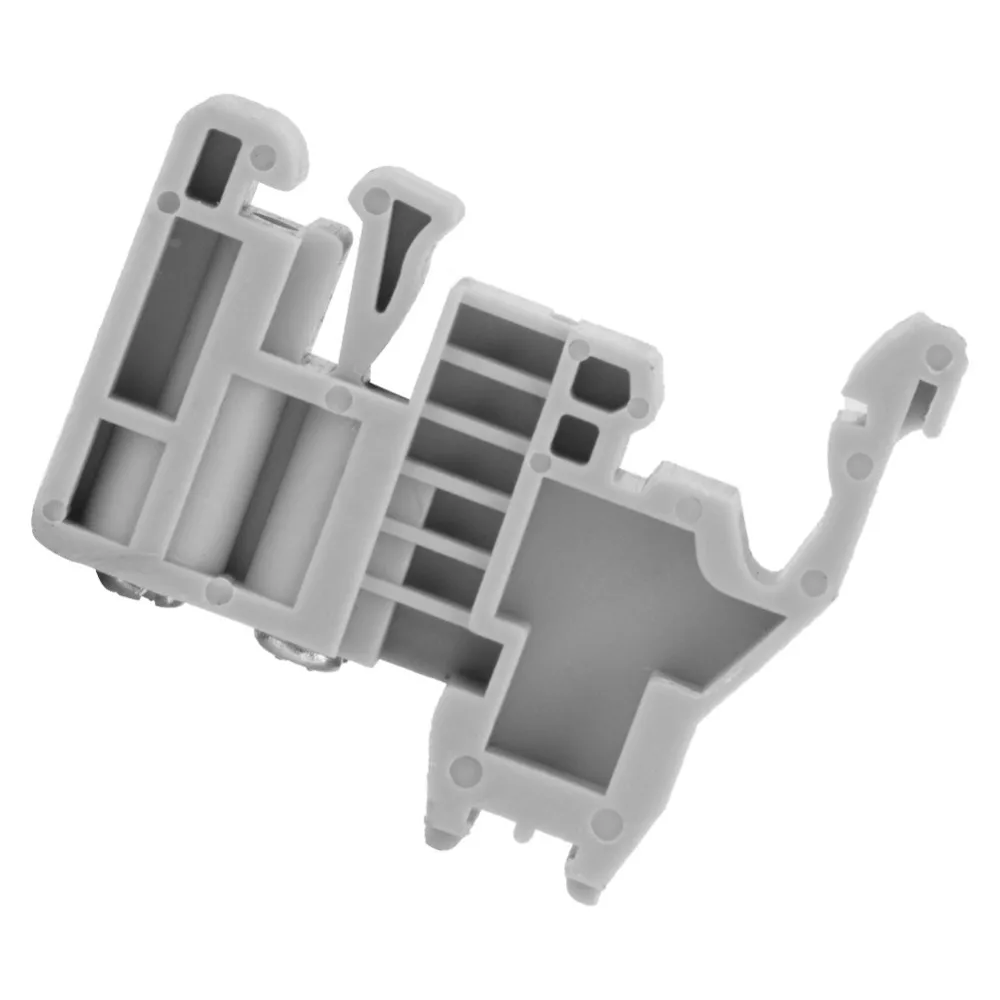 50pcs Fixing 35mm Width End Stopper Screw Type Grey DIN Rail Clamp Terminal Block End Stopper for DIN Rail Terminal Blocks