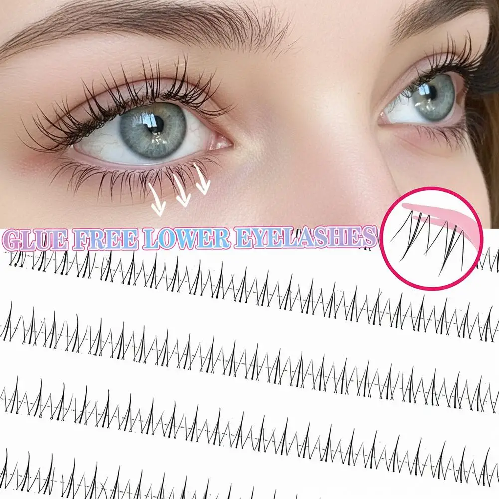 Natürlicher Look, kleine Flammen-Wimpern für den unteren Wimpernkranz, weich, bequem, wiederverwendbar, klebefrei, einfache Anwendung, anfängerfreundlich, künstliche Wimpern