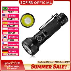 Sofirn IF22A 2100lm Flashlight 21700 Powerful Light SFT40 LED 629M Long Range USB C Rechargeable Charging Throw Torch