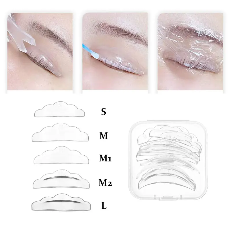 5 pares de almohadillas autoadhesivas para permanente de pestañas, varillas de elevación de pestañas de silicona suave, protectores de elevación, rizador de pestañas 3D, accesorios, herramientas de maquillaje