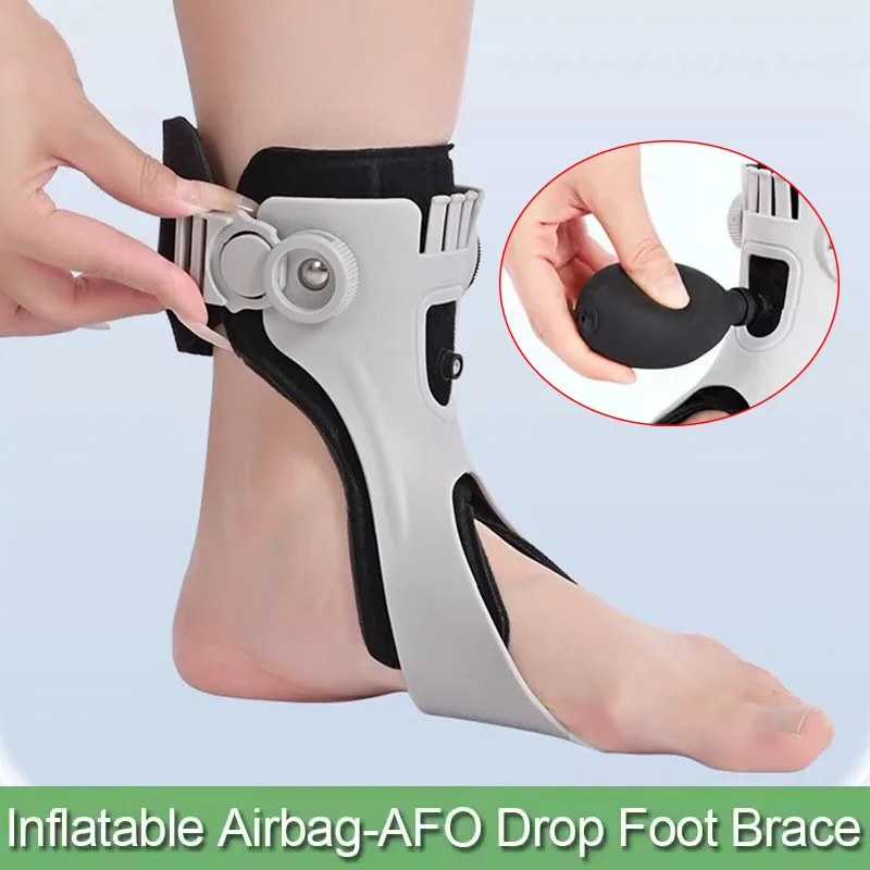 Ankle Foot Orthosis Foot Drop Support Brace Weightlight Easy Wearing Adjustable Tightness Improve Foot Drop for Paralysis