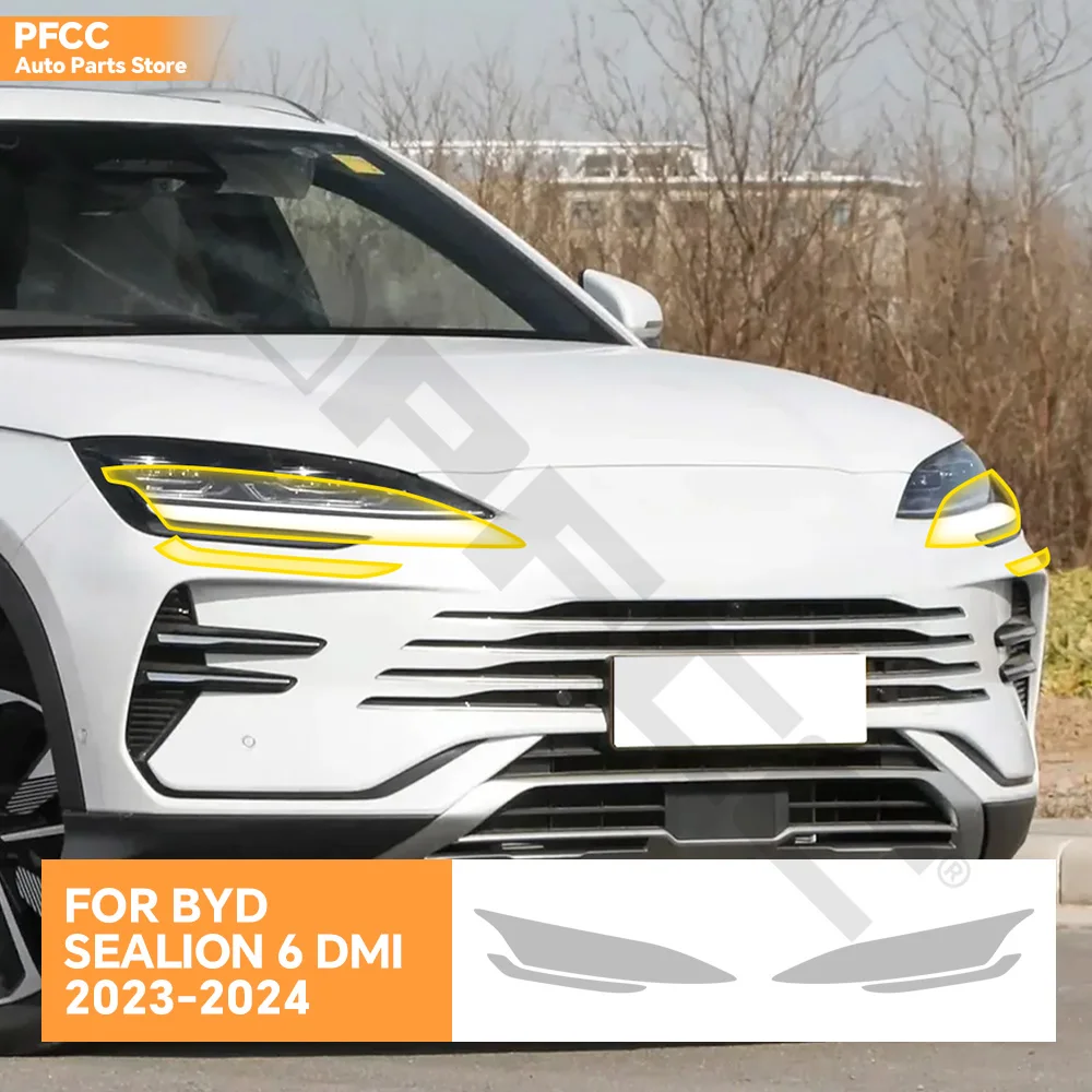 

8.5mil For BYD Sealion 6 DMI 2023-2024 TPU PPF Clear B Pillars Headlight PreCut Car Paint Protection Film Transparent Accessorie