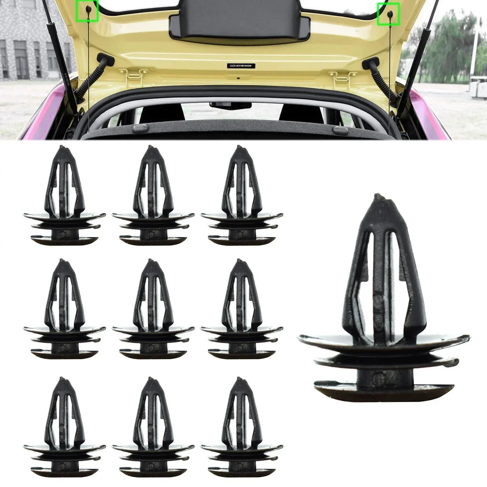 10pcs Car Fastener Clip Rear Boot Load Cover Parcel Shelf String Cord Clips Bumper Door Trim Panel Retainer For MG ZS MG3  NEW U