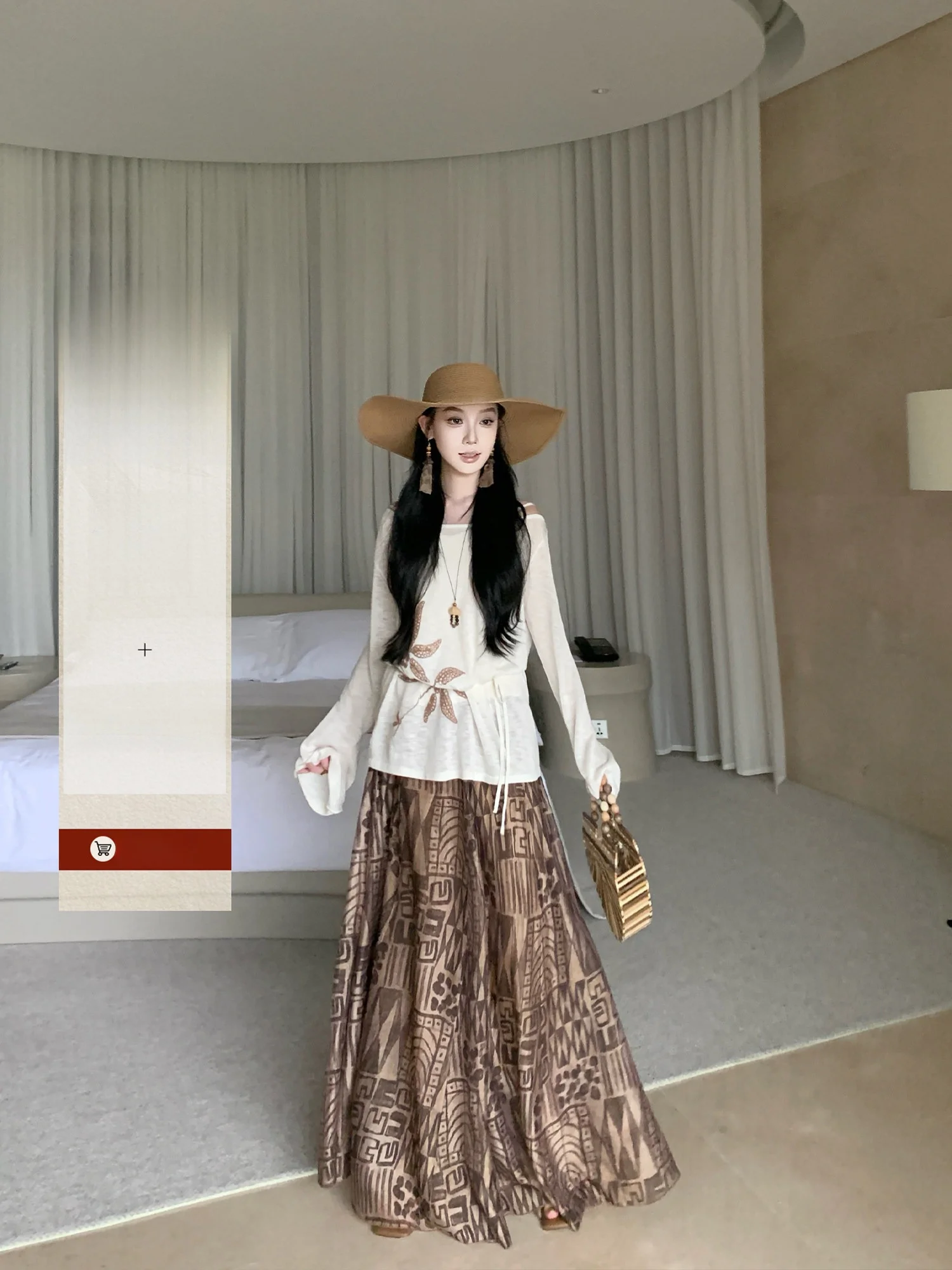 

Юбка-миди Youwei Mountain Cloud New 2026 женская, А-силуэт, с завышенной талией, для повседневной носки, из комфортной ткани, весенняя коллекция