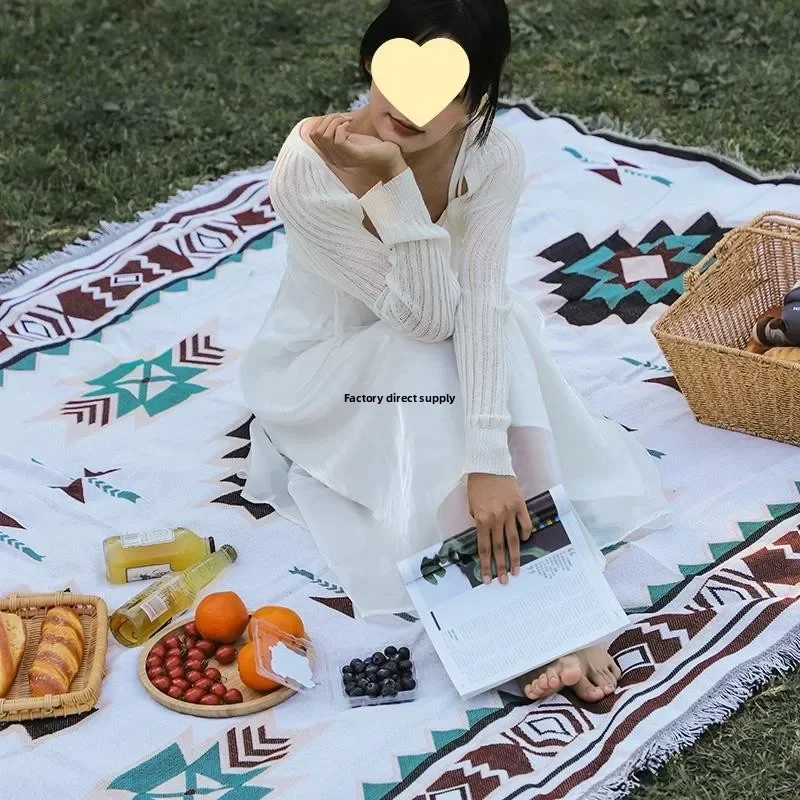 

Outdoor Camping Moisture-proof Floor Mat I Ethnic Style Picnic Mat Outdoor Leisure