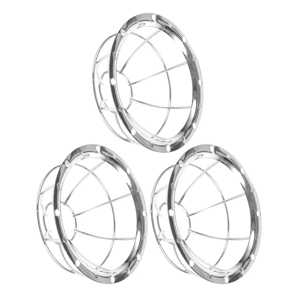 

3pcs Guard Fire Sprinkler Durable Metal For Detectors Alarm Replacement Smoke Plate Fire Sprinkler Cover