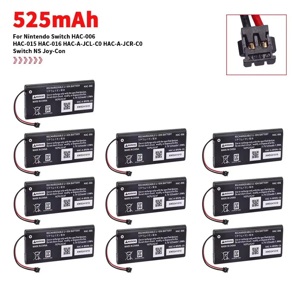 الأصلي HAC-006 HAC006 بطارية 525mAh لنينتندو سويتش HAC 006 HAC-015 HAC-016 HAC-A-JCL-C0 HAC-A-JCR-C0 التبديل NS Joy-Con