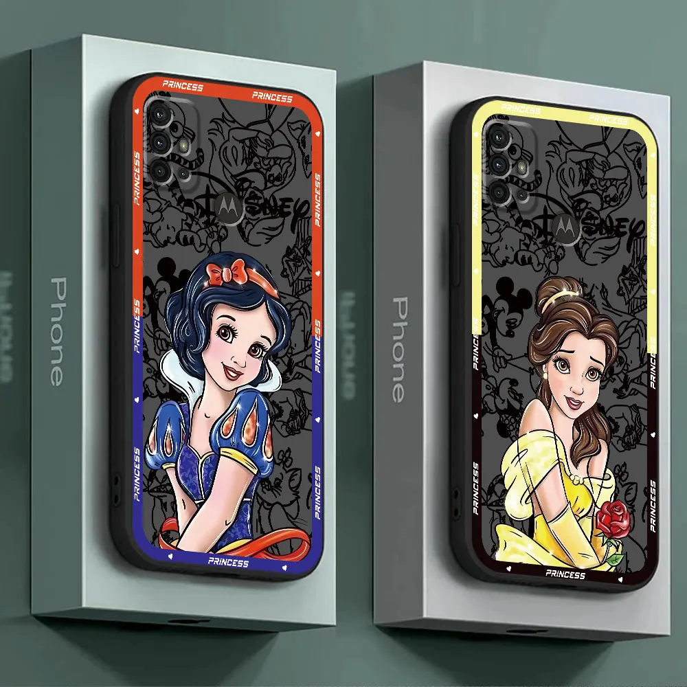 Cover Case for Motorola Moto G72 G30 G31 G71 5G G51 G50 G53 G32 G52 Edge 20 Lite G22 G60s Edge 40 30 Neo Disney Princess