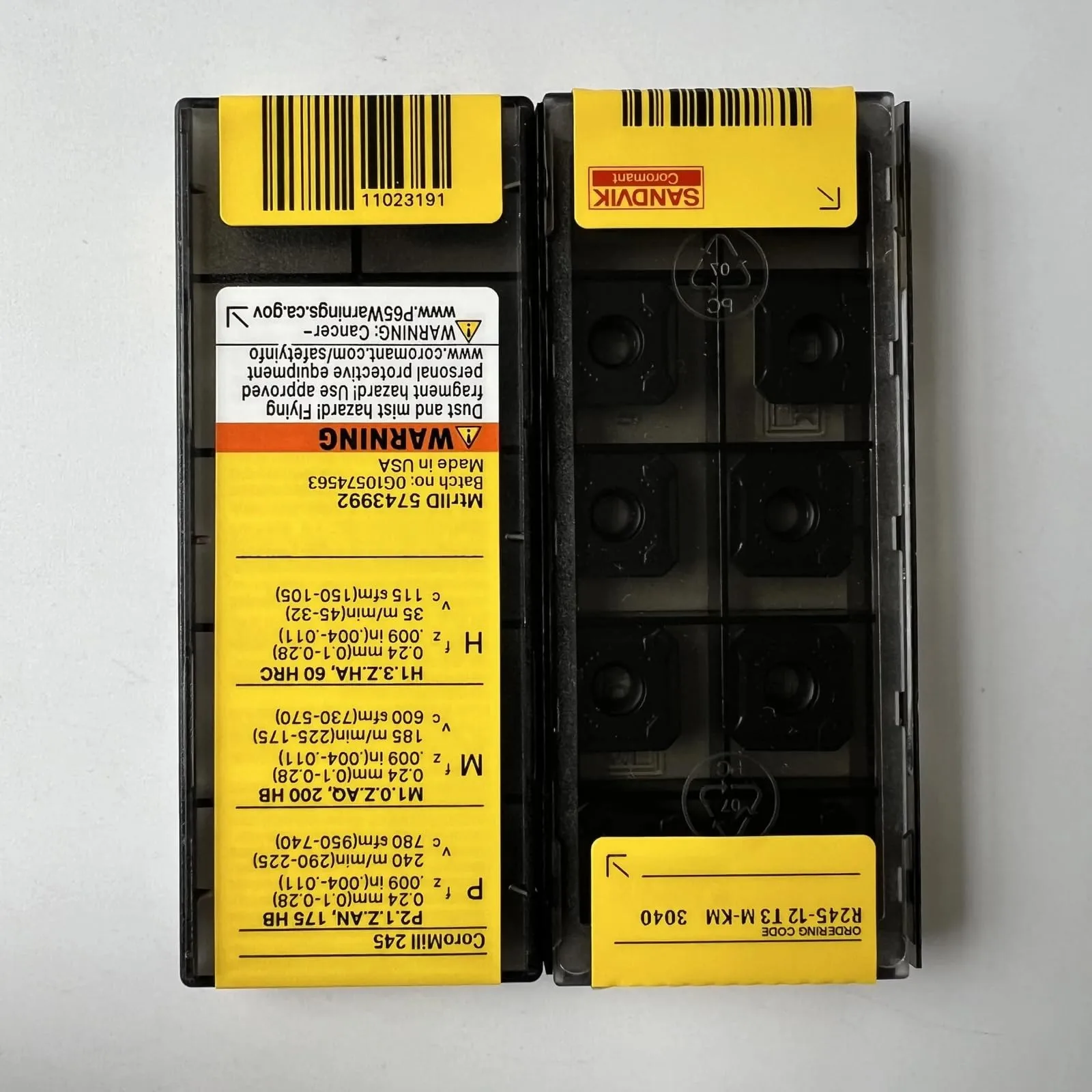 

R245-12T3M-KM 3040 / CNC lathe carbide blade 10 Pcs