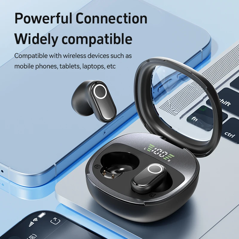 Novos fones de ouvido bluetooth mini sem fio esportes com microfone redução ruído para xiaomi iphone huawei