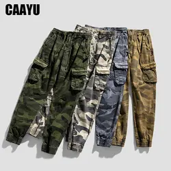 CAAYU Joggers Mens Cargo Pants Men Multi-pocket Male HipHop Japanese Streetwear Trousers Jogging Casual Camouflage Pants for Men
