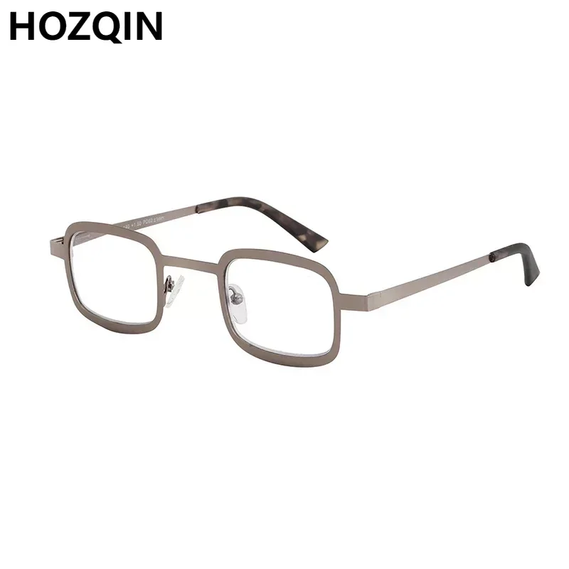 

Men Alloy Square Anti Blue Reading Glasses Magnifier Male Business Presbyopia Hyperopia Eyeglasses Old Man Look Near Spectacles