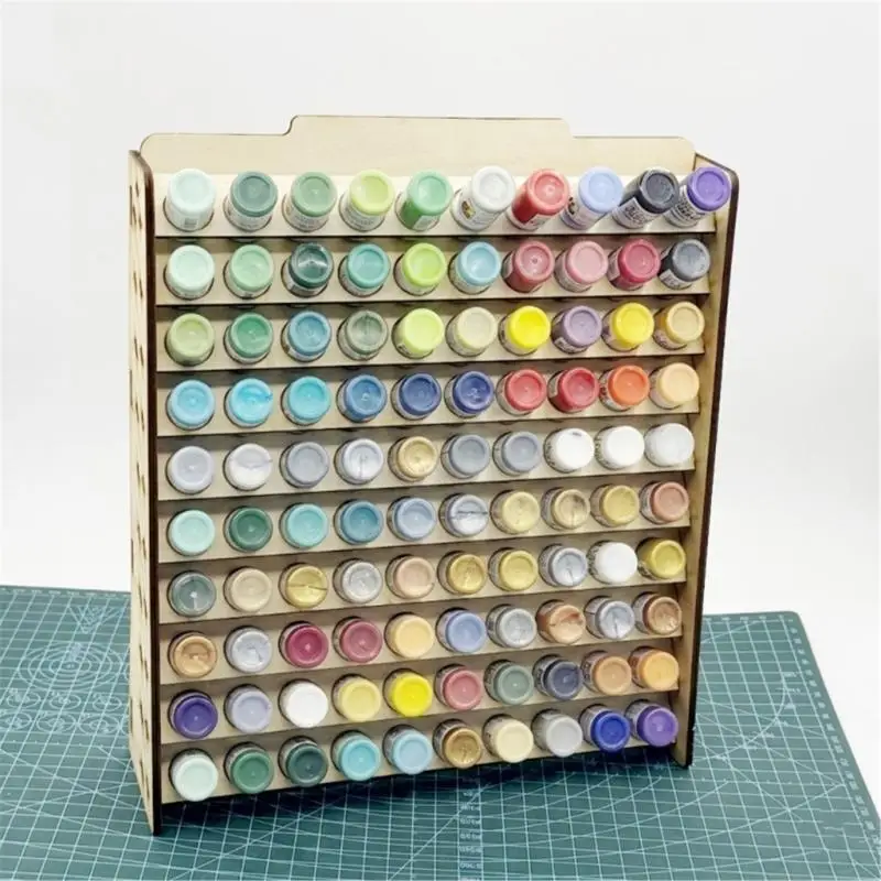 

Modulars Wooden Paint Storage Rack For Artists Display Stand Paint Holder Easy Assembly Display Stand B03E