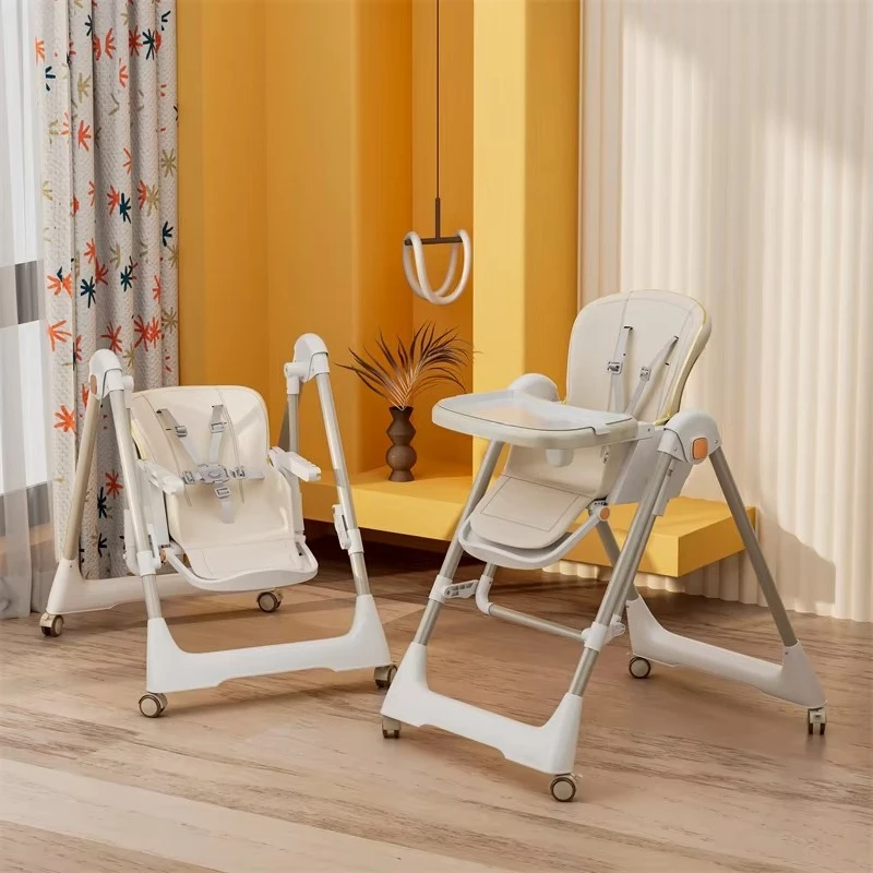 Swing High Chair Adjustable Height and Footrest Baby Toddler Feeding Booster Chair