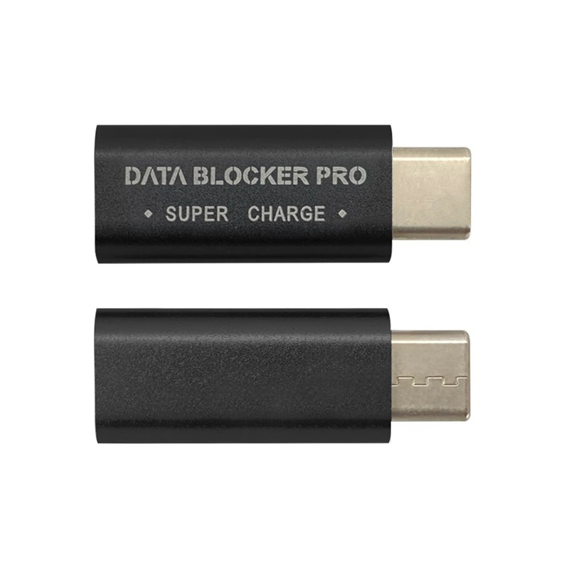 USBタイプCデータブロックカー,USB-C,ジュース,防御,アダプターサポート,急速充電,50v,5a,盗難防止,黒,4個