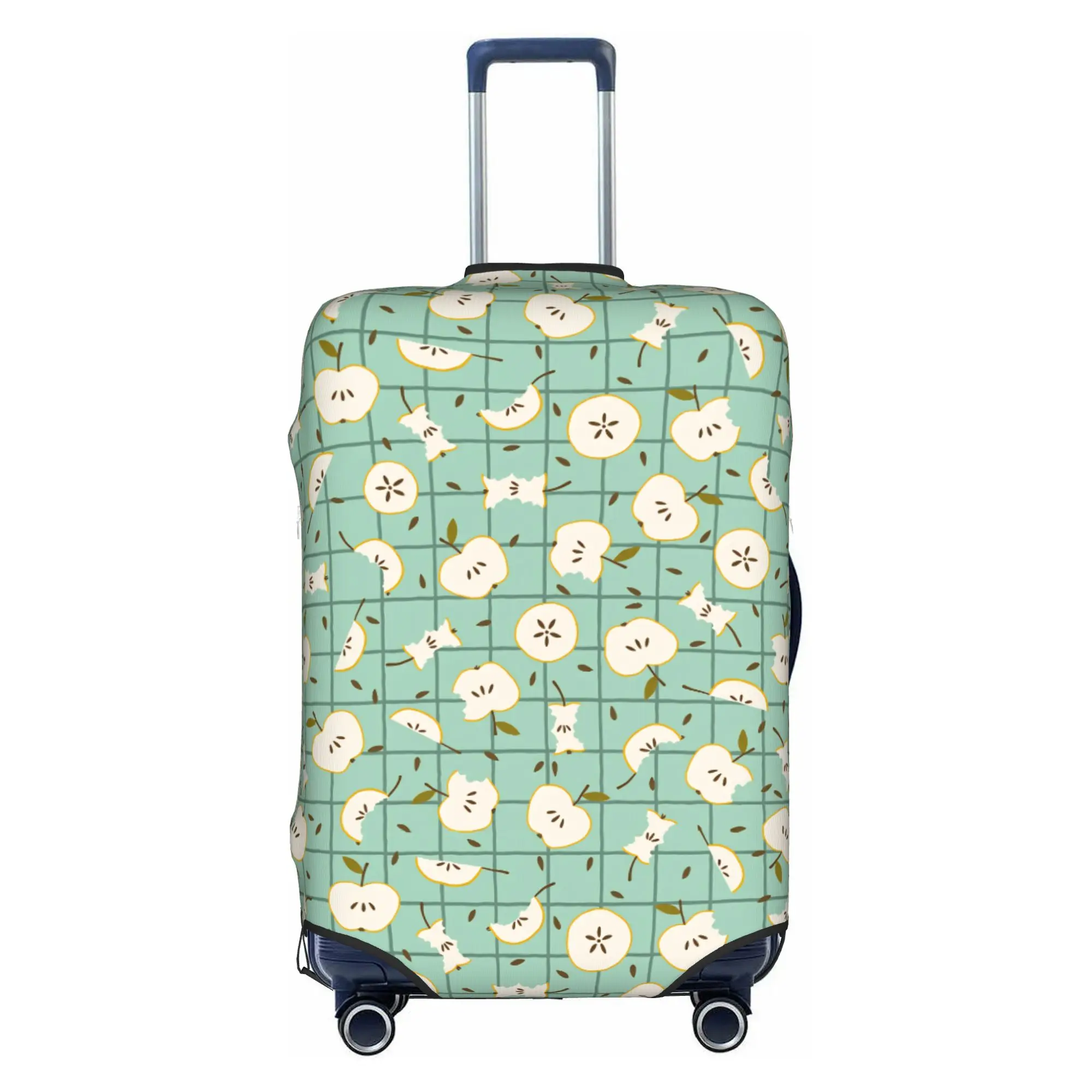 Sliced Apple Harvest  Travel Luggage Cover Dust Proof Retro Fruit Picnic  Suitcase Cover Protector Fit 18-32 Inch