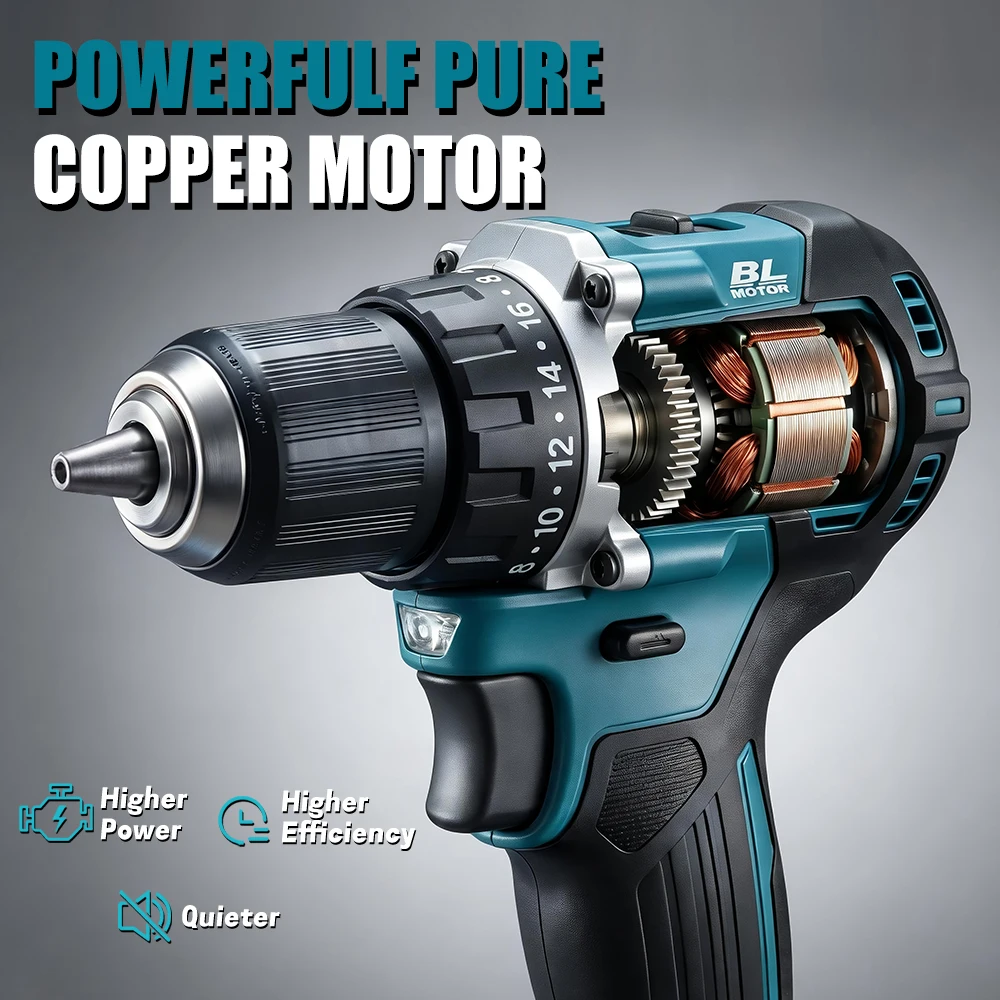 Makita DDF487 18V Electric Screwdriver Brushless Cordless Driver Drill LXT Battery Drill Brushless Motor Compact Great Couple gallery 5