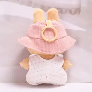 Mini Plüschpuppenkleidung, Outfit -Accessoires für Korea Kpop Exo Labubu Idol, rosa Tupfen -Dot -Schwein, rosa Hasenhut, Kleidungsgeschenk, 17 cm 10 Hauptverkäufe Papa Bälle Kleidung - №5