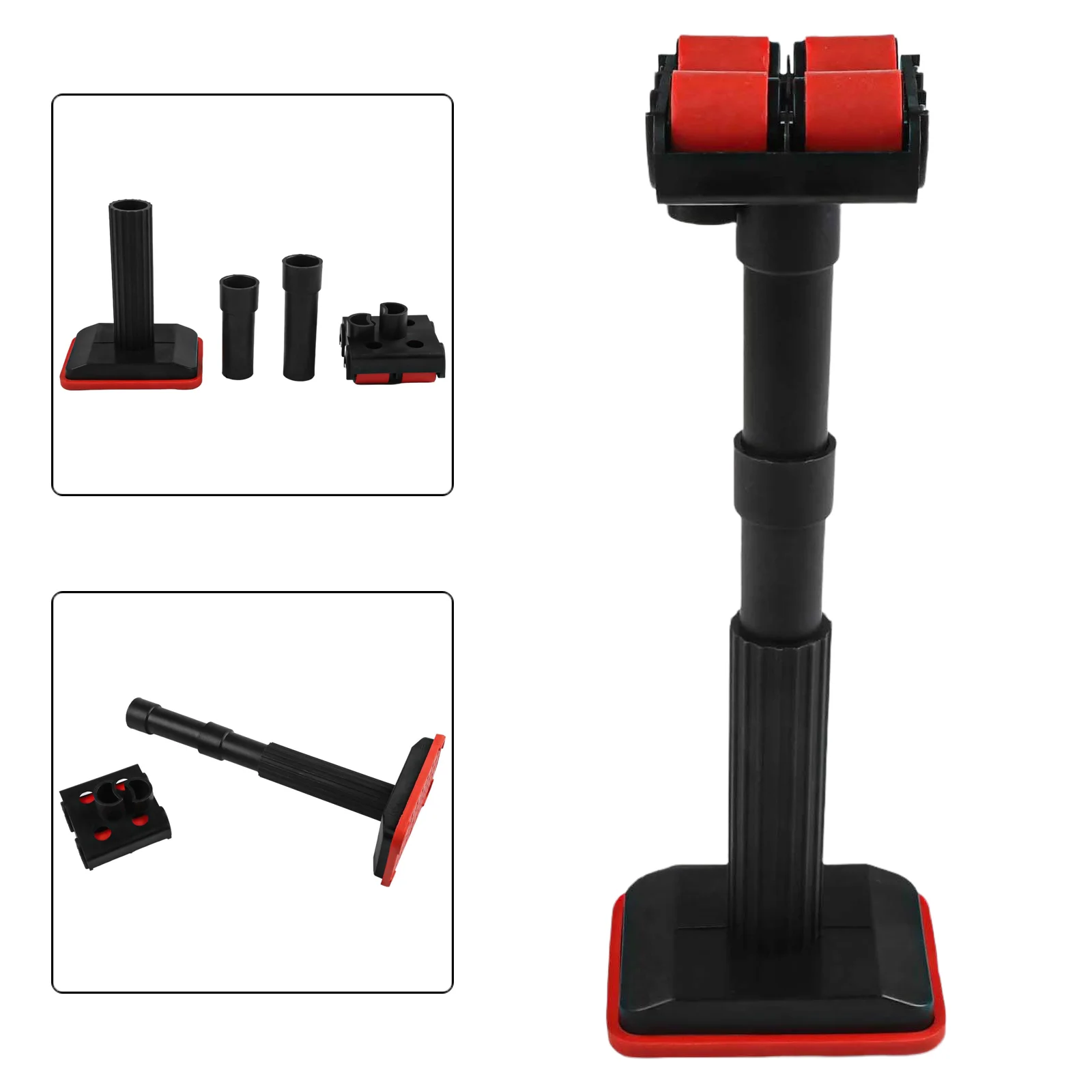 1 Piece 19-46cm Adjustable Telescopic Support Rod With Rollers For Cabinet Bathroom Sink Installation Lifting Aid Tool