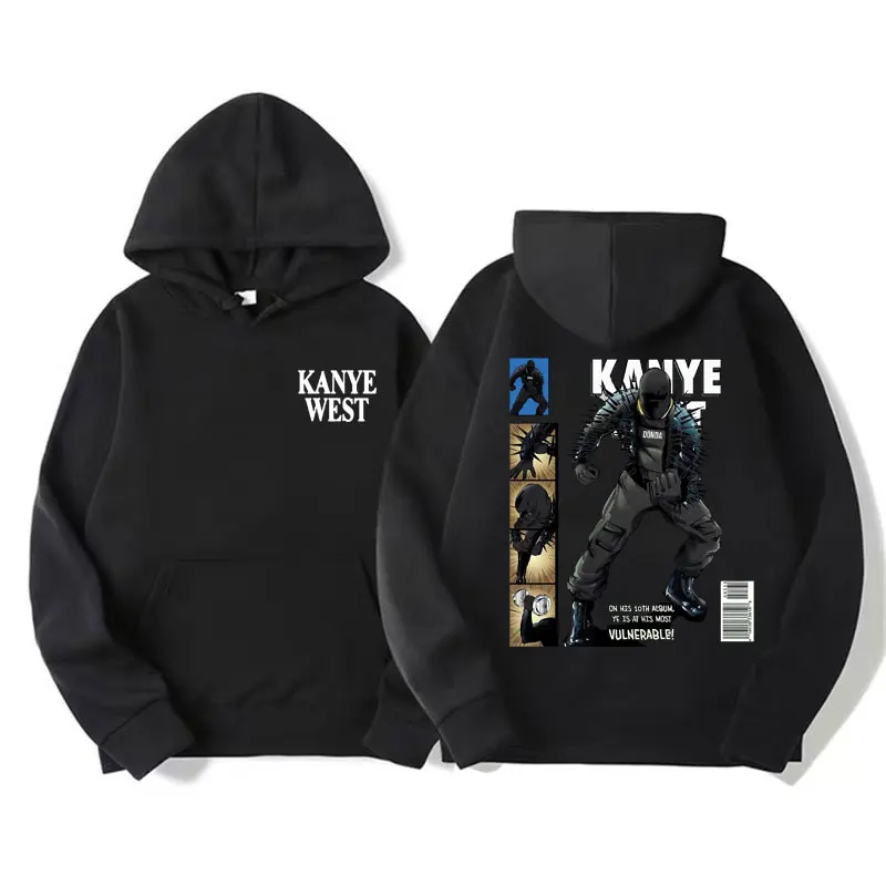 Apper Kanye West Vultures Donda Album Concert Tour Hoodie Men Women Comic Cartoon Sweatshirt Male Hip Hop Punk Hooded Streetwear