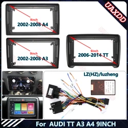 For 2002-2014 AUDI TT A3 A4 9INCH Car Radio Android DVD Stereo audio screen multimedia video player navigation frame cables
