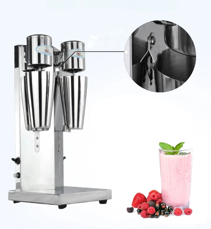 For YX-02 Commercial Milk Tea Mixer Double Head Milkshake Machine Drink Mixer Blender Milk Shaker Milk Bubble Mixing Machine