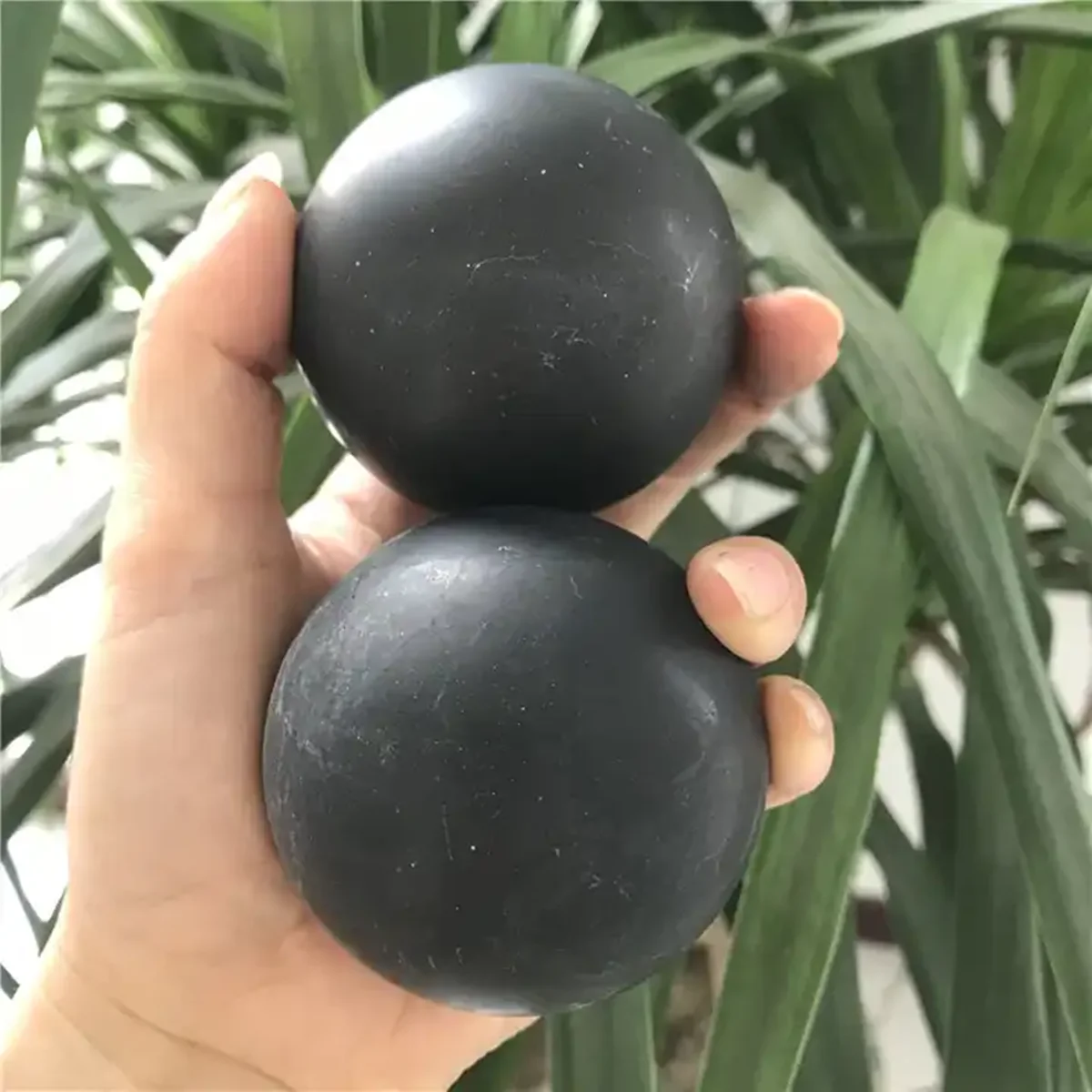 1PC Natural Polished Gemstone Feng Shui Shungite Ball Healing Crystal Sphere For Decoration