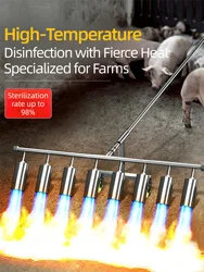 Stainless Steel Livestock Farm Disinfection Torch Flamethrower High Quality Gas Torch Multi Jet Flame Liquefied Petroleum Gas