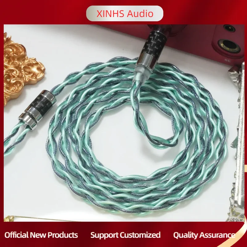 

XINHS X16 4-Core Blue Single Crystal Copper Headphone Upgrade Cable 0.78 2-pin/HD650/IE900/KZ-QDC/MMCX，2.5/3.5/4.4mm