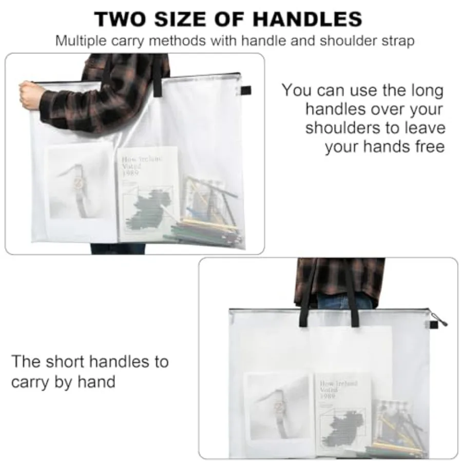 10 pezzi borsa per portafoglio artistico in plastica 18 x 24 pollici custodia per portafogli artistici custodia per poster artistico contenitore per poster scrapbook