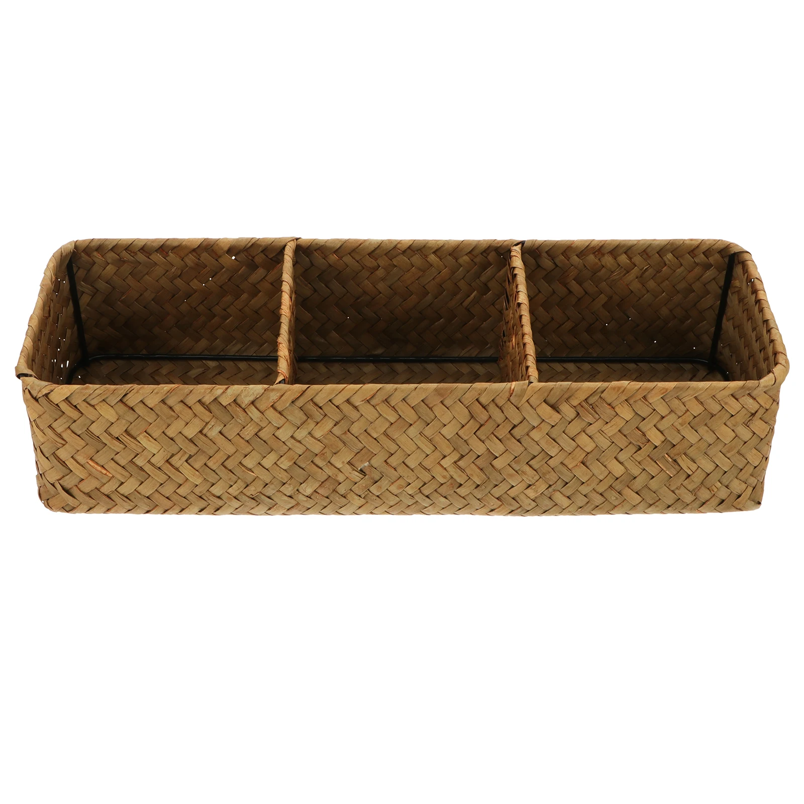 

Storage Box Handwoven Candy Basket Plant Tabletop Organizer Yellow Coffee Tea Child