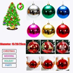 1pcs 150mm-250mm Christmas Decoration Ball Christmas Tree Ornaments Hang Shiny Bauble Ball For Home Bar Party Wedding Xmas Decor