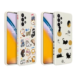 Cute Cats Phone Case For Samsung A54 A34 A73 A53 A33 A23 A14 A13 A03 A03S A04 A04S A04E A72 A52 A52S A32 A22 A12 A71 A51 4G 5G