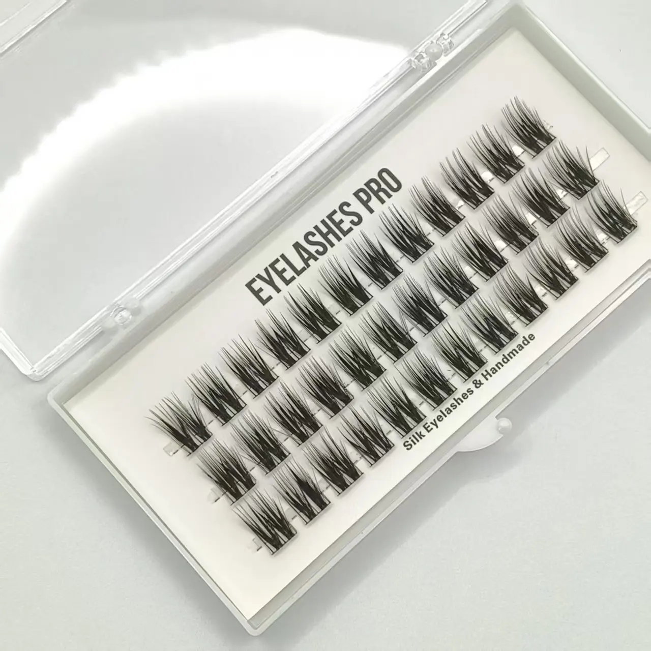 Z028 DIY Hand Made Eyelash Extension Segmented Flase Lashes  Lash Bundles Soft Ribbon Strip Eyelashes Makeup Lashes NEW