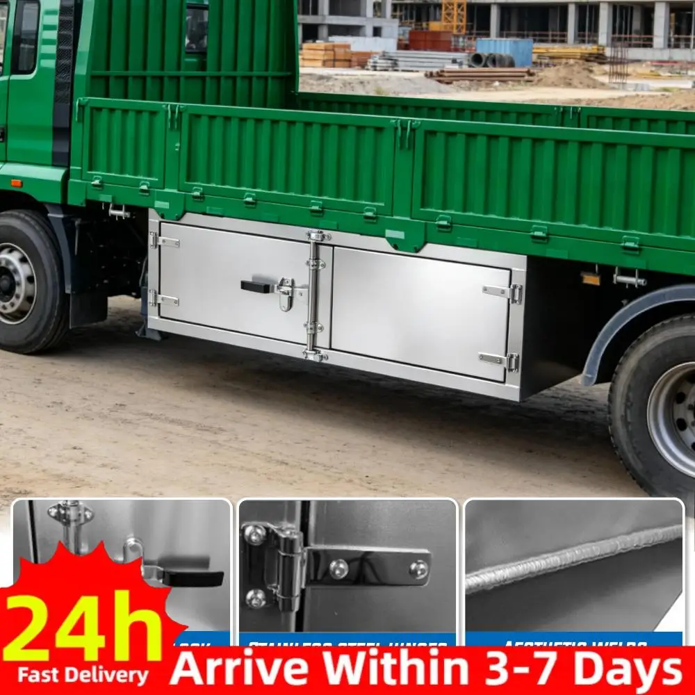 

Ящик для инструментов под кузов грузовика, 18 x 18 x 60 дюймов, с замком Cam Lock, двойными распашными дверями, алюминиевый, для пикапов, автодомов, гаражей