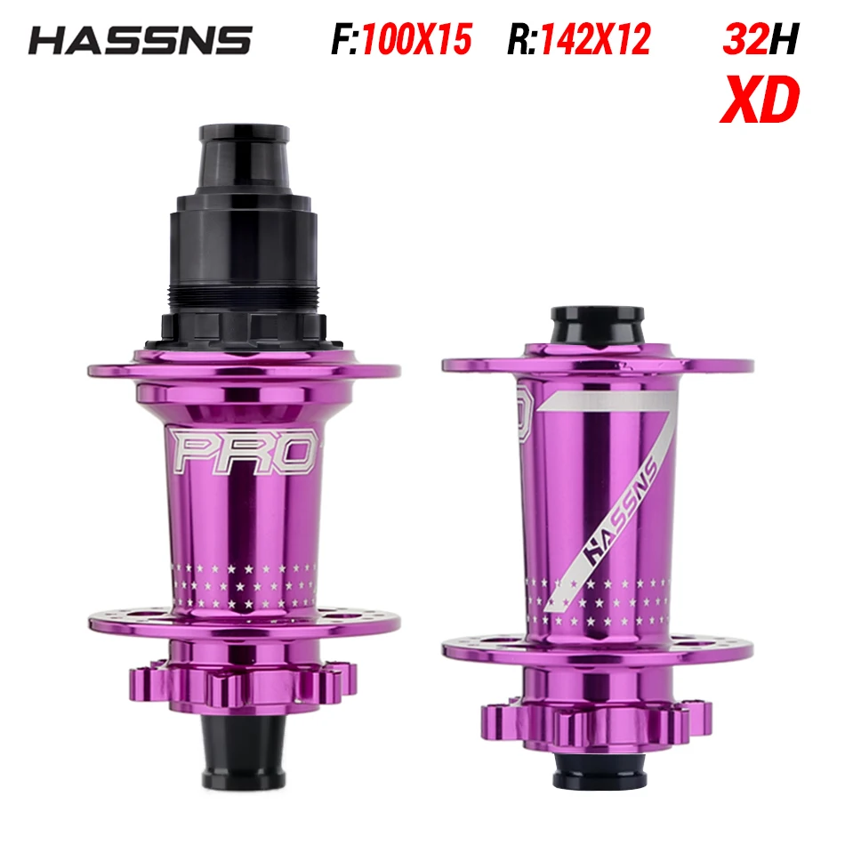 HASSNS PRO7 Fahrrad nabe 24/32 Löcher J-Bend Speichen durch Achse 12x142 hg/xd/ms 4-teiliges abgedichtetes Lager für Shimano Mountainbike Free hub