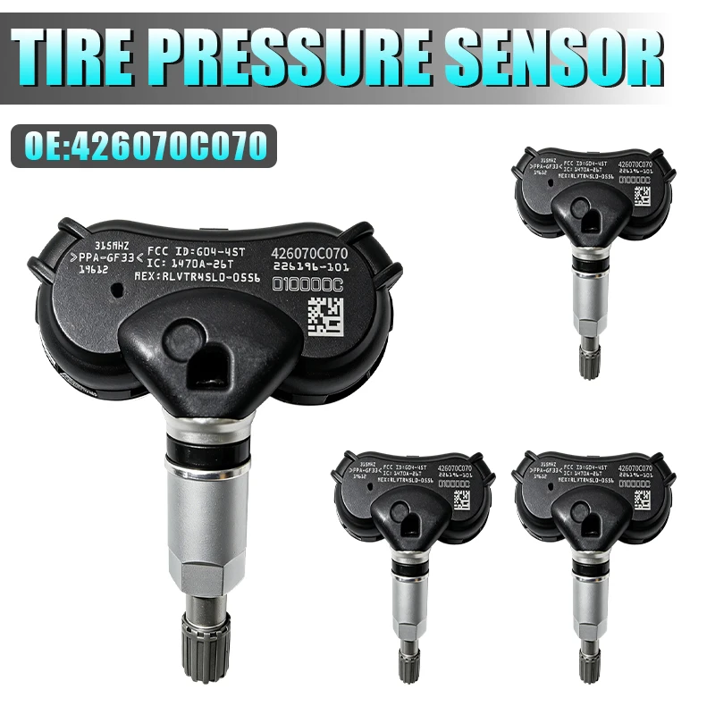 TPMS Tire Pressure Sensor 426070C070 4260708010 315MHz For Toyota Sequoia Sienna Tundra Replacement 42607-0C070 42607-0C050