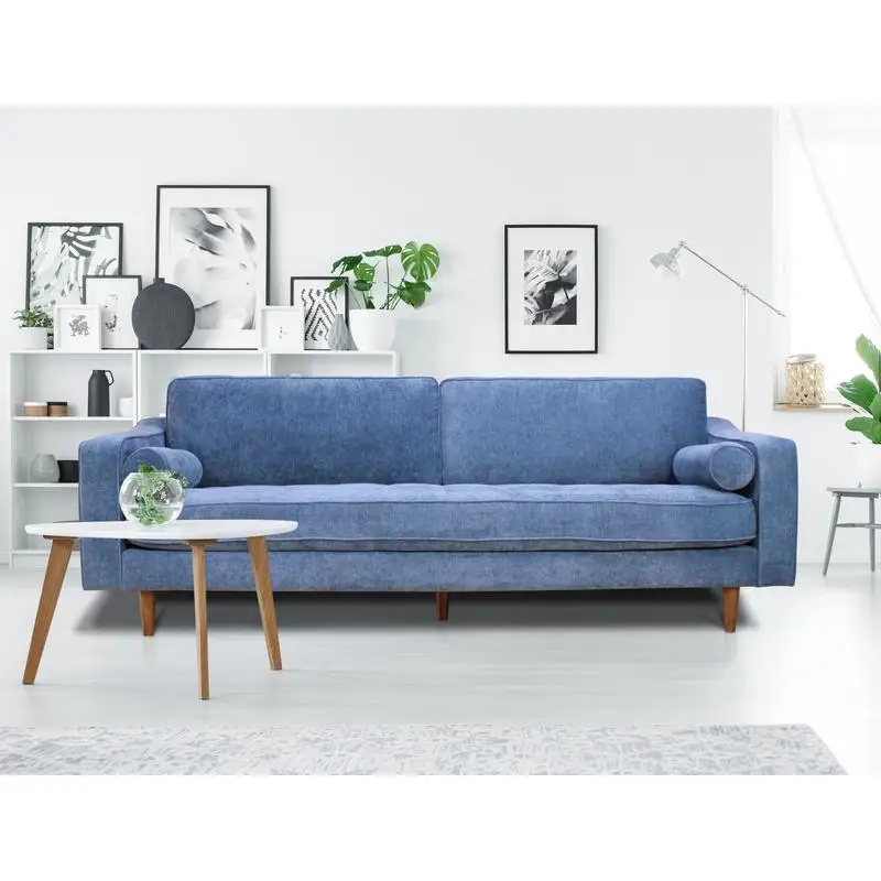 

Denim Blue Sofa - Stylish & Comfortable Seating, Perfect for Modern Living Rooms