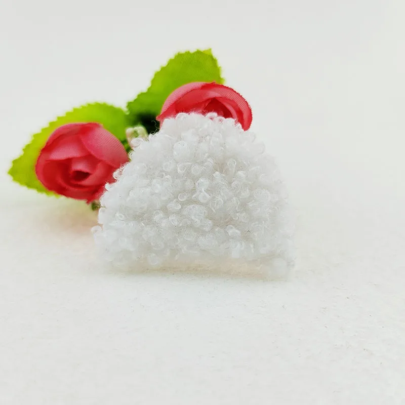 40 Stück, 4 x 3 cm, flauschige Filz-Katzenohren-Applikationen zum Aufnähen für Babykleidung, Mützen, zum Nähen, für DIY-Kopfbedeckungen, Haarspangen, Schleifen und als Accessoires. – Detail 5