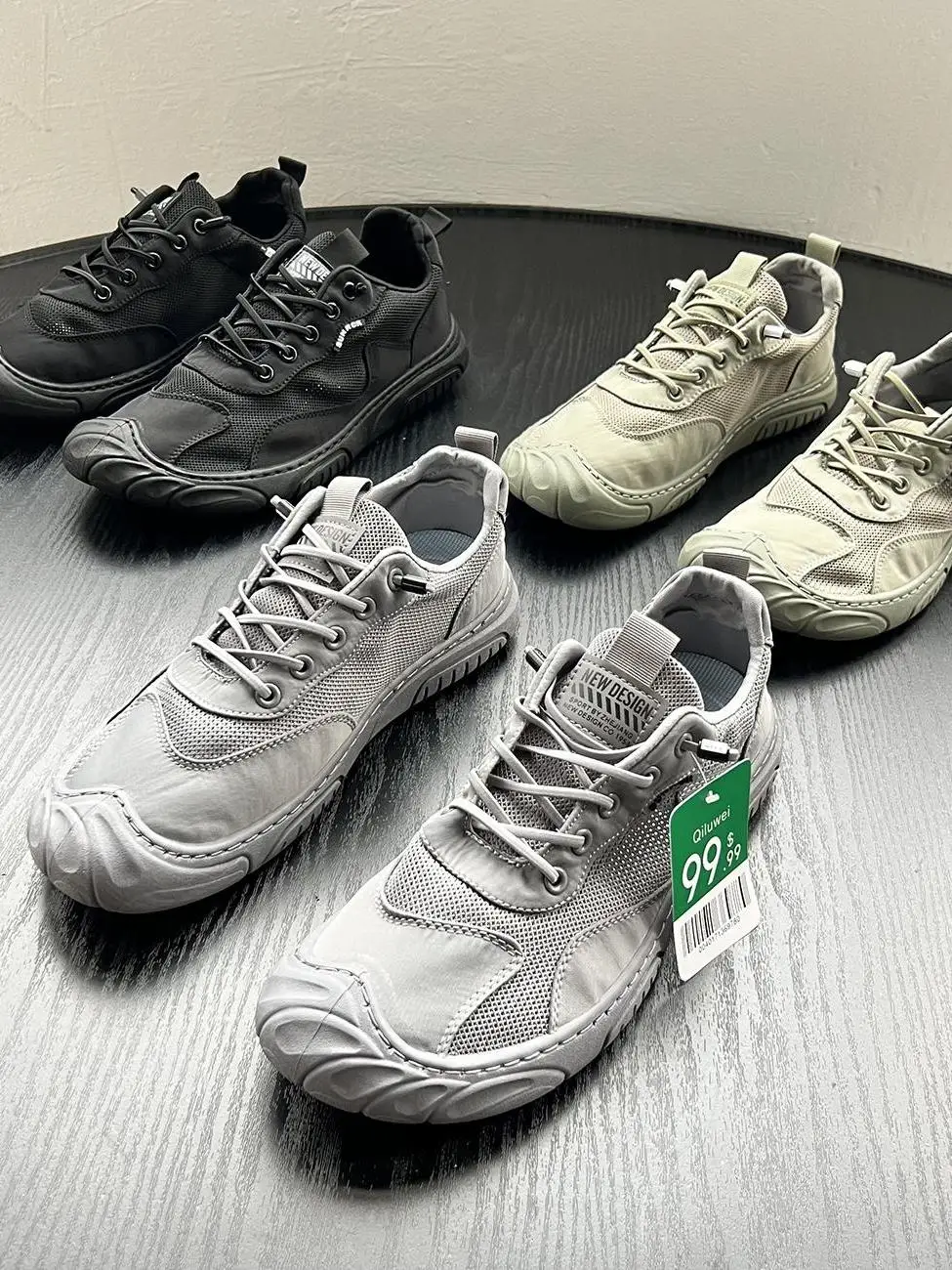 

Ice Silk Mesh Breathable Summer Men's Outdoor Hiking Casual Shoes Slip-On Comfortable Lazy Person's One-Touch Fashion Sneakers