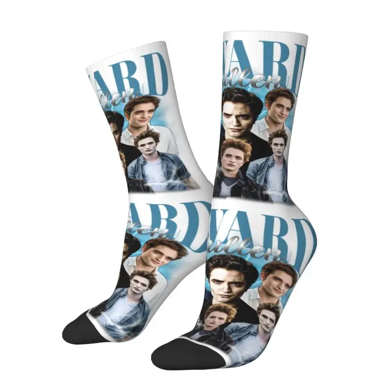 Custom Vintage Edward Cullen Mens Crew Socks Unisex Kawaii The Twilight Saga Spring Summer Autumn Winter Dress Socks