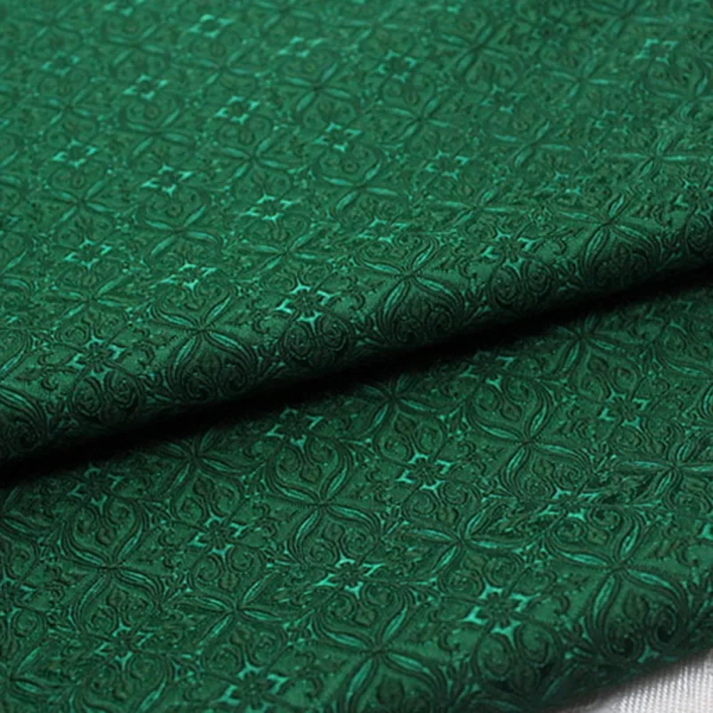 50cm Floral Pattern Brocade Jacquard Damask Fabric Skirt Stage Dress Clothes Coat Curtain Sewing DIY Home Textile Decoration