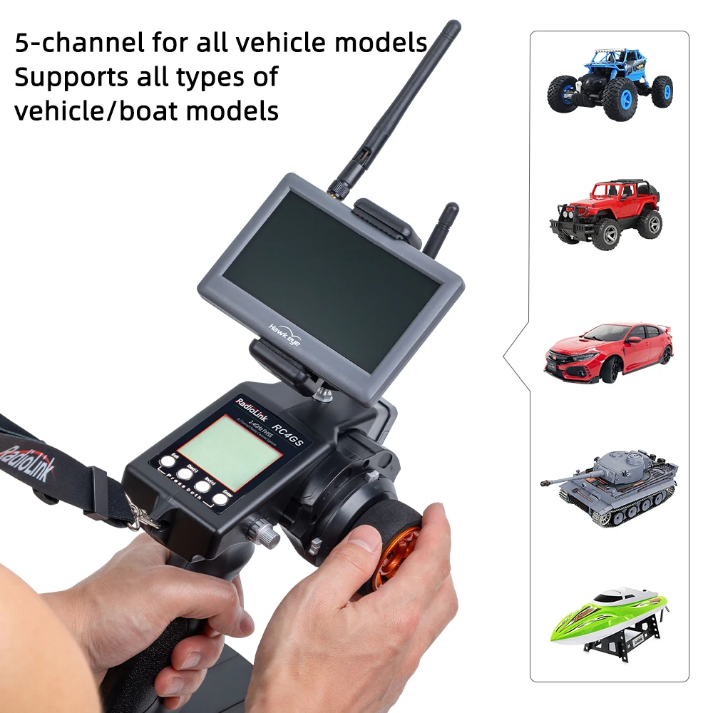 RadioLink RC4GS V3 5CH Transmitter 2.4G R4FGM R6F R6FG V5 Gyro Receiver Remote Controller for RC Car Boat Vehicle Model Toy Part