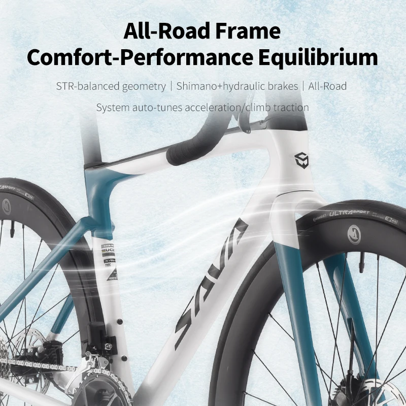 SAVA NEW F20 Full Carbon Fiber Road Bike with SHIMAN0 105 7170 DI2 Groupset Multicoloured gradient racing bike