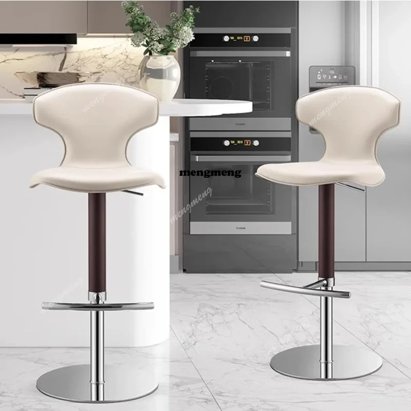 

Бежевые регулируемые барные стулья с поворотной спинкой, коричневые барные стулья в скандинавском стиле, эргономичные, современные, уникальные, роскошная мебель Sillas De Barra