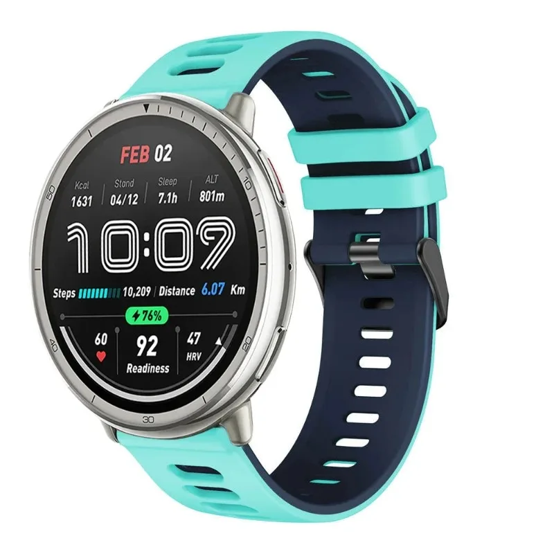 20mm 22mm Silicone Strap For Amazfit Balance 2/Active 2/GTS 4 3/Cheetah Round Soft Bracelet For Amazfit GTR 3 4/Bip 6 5/Stratos