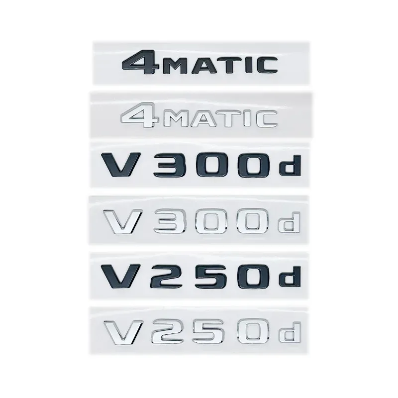 3D NIGHT EDITION Emblem for Mercedes Benz V-Class W447 V260L V200d V220d V250d V300d V350d Fender & Trunk Logo Sticker