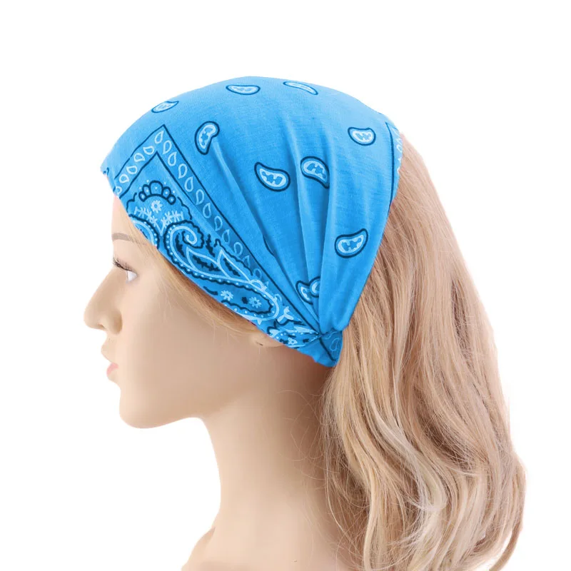 New Women Cotton Stretch Headband African Print Twist Style Elastic Hair Band Wide Hairbands Bandana Turban Big Wide Headband