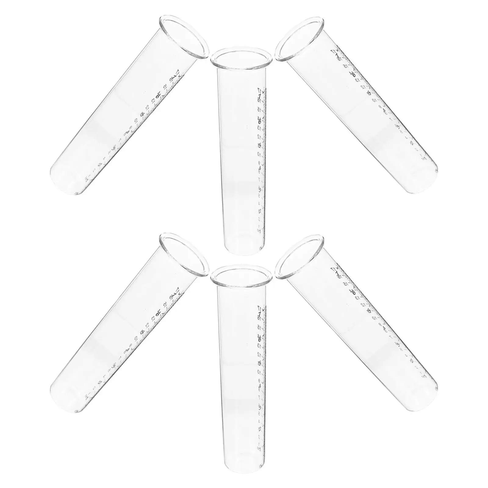 6 Pcs Rainmaker Test Tube Clear for Gauge Outdoor Plastic Replacement Tubes Water Only