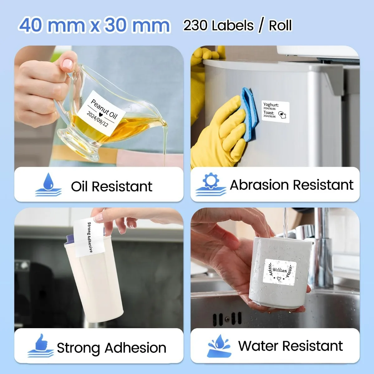 40x30mm Blank Thermal Label Sticker Self Adhesive Compatible for M110 M221 M220 M120 M200 Printer DIY Bottle Address Tag